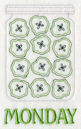 Canned Pickles on Monday (Redwork) - Image 3