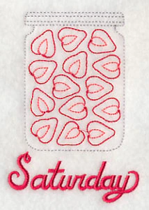 Canned Strawberries on Saturday (Redwork) - Image 2