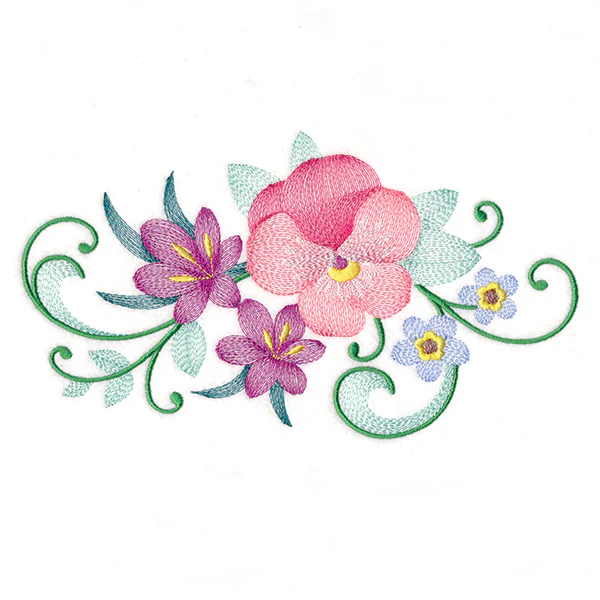 Captivating Pansy & Crocus Spray - Image 2
