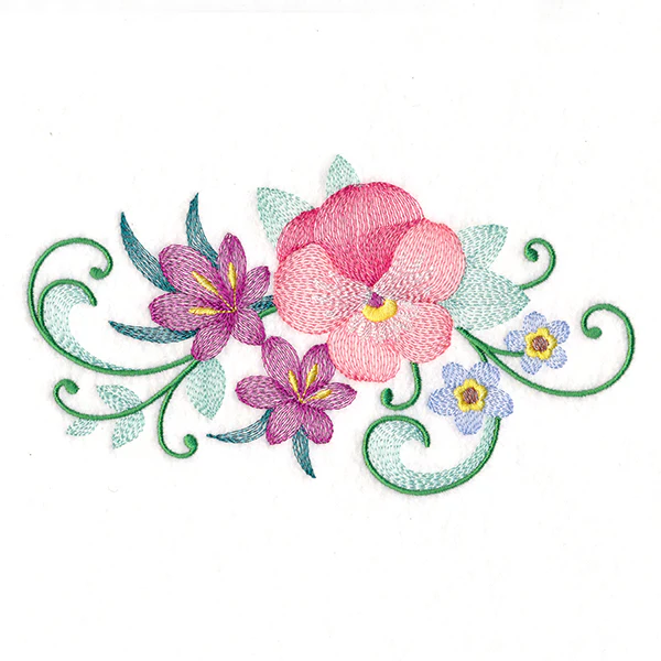 Captivating Pansy & Crocus Spray - Image 3