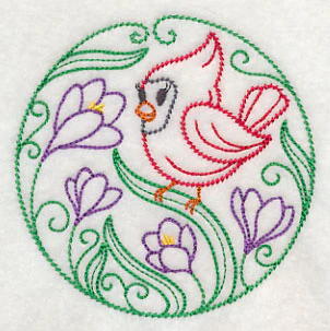 Cardinal and Crocuses (Vintage) - Image 5