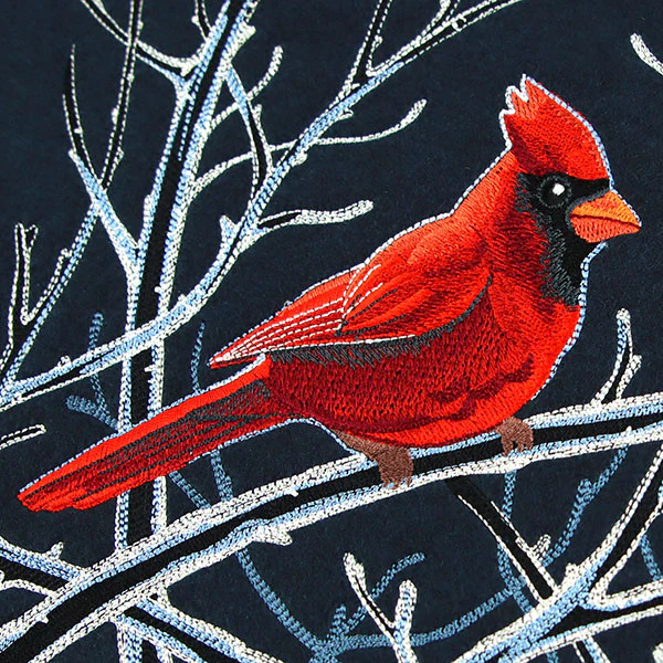Cardinal in Winter Branches - Image 6