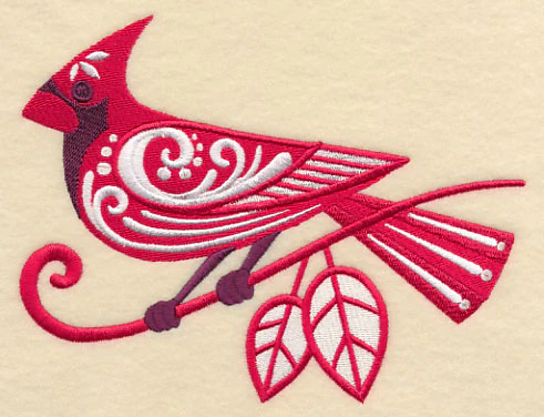 Cardinal with Flourish - Image 2