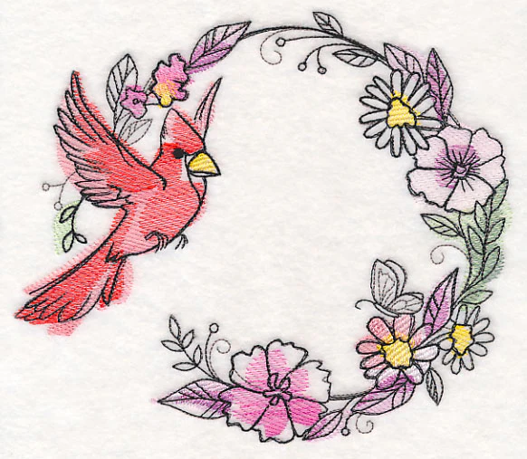 Cardinal Wreath in Watercolor - Image 6