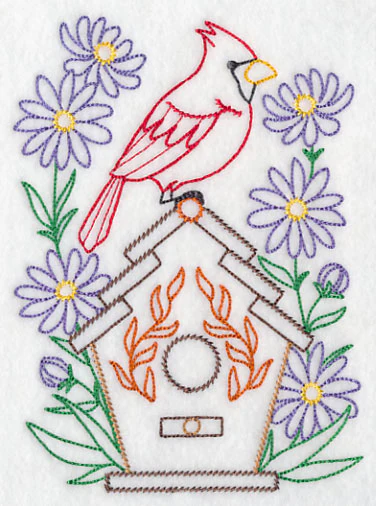 Cardinals and Asters (Vintage) - Image 2