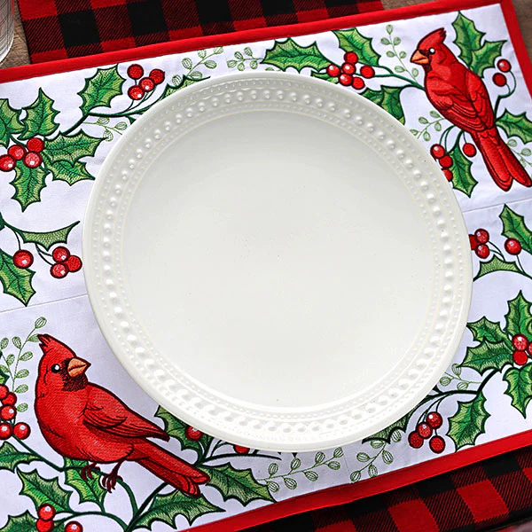 Cardinals & Holly Placemat Corners Design Pack - Image 4