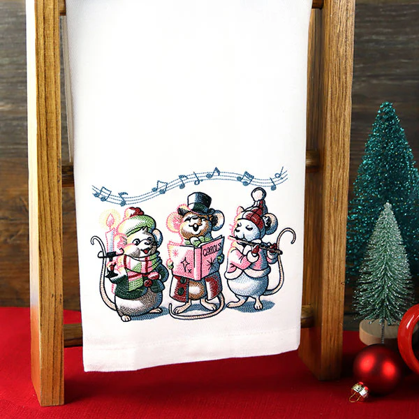 Caroling Christmas Mice Trio - Image 6