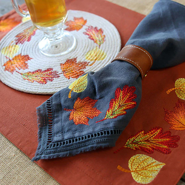 Cascading Leaves in Autumn Border - Image 6