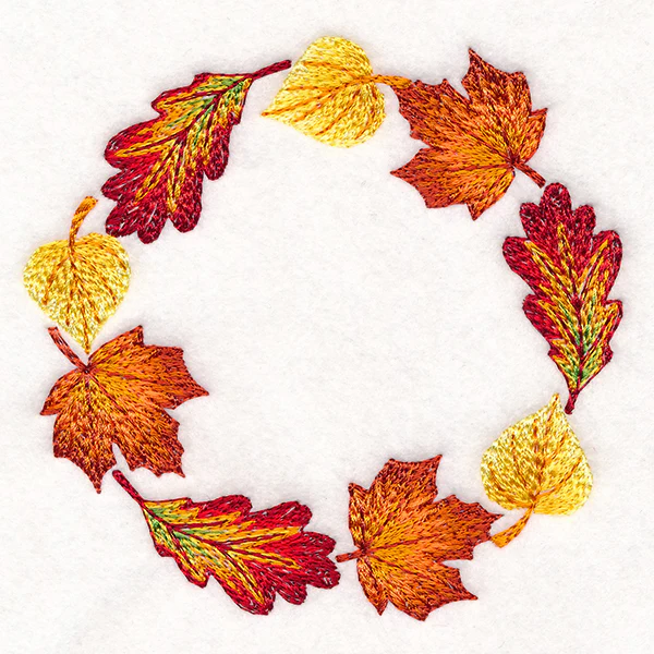 Cascading Leaves in Autumn Wreath - Image 10