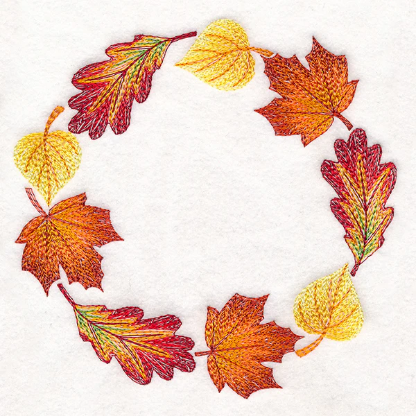 Cascading Leaves in Autumn Wreath - Image 13