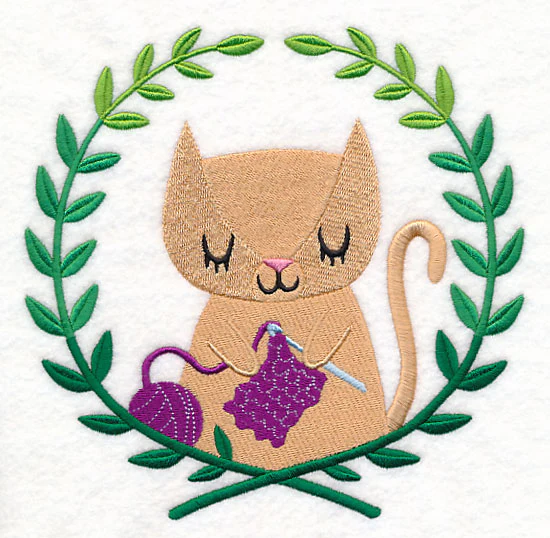 Cat Crocheting Laurel - Image 2