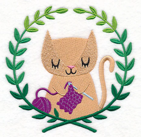 Cat Crocheting Laurel - Image 3