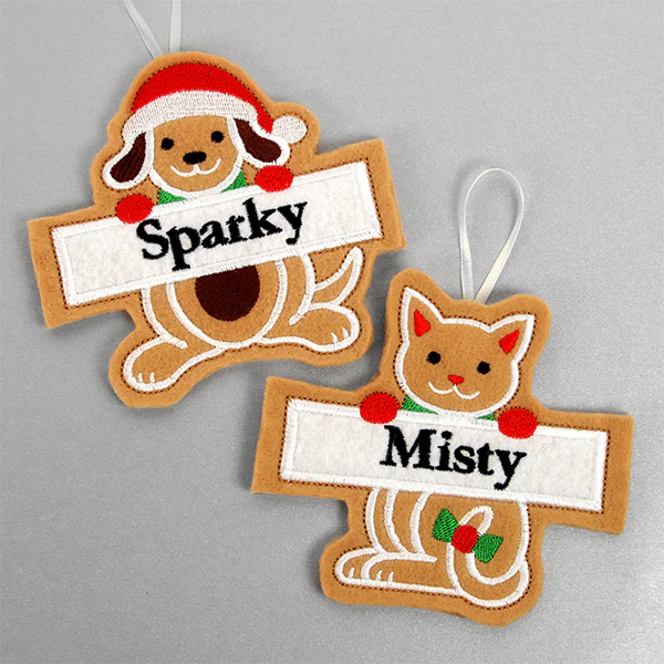 Cat Gingerbread Ornament (In-the-Hoop) - Image 4