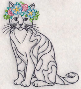 Cat with Floral Crown (Vintage) - Image 5