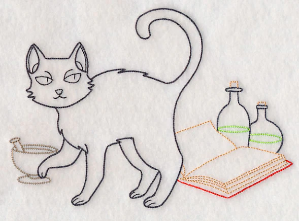 Cat with Potion Book (Vintage) - Image 2