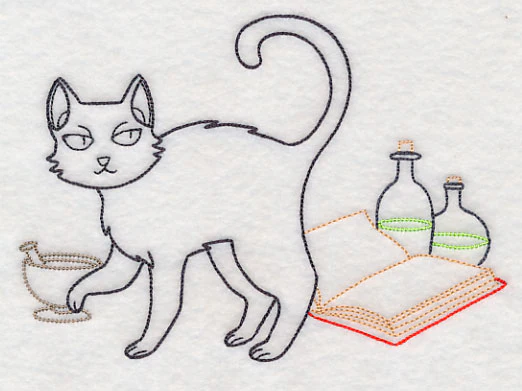 Cat with Potion Book (Vintage) - Image 3