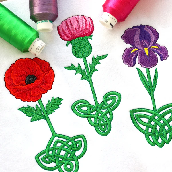 Celtic Knotwork Florals - Iris - Image 3