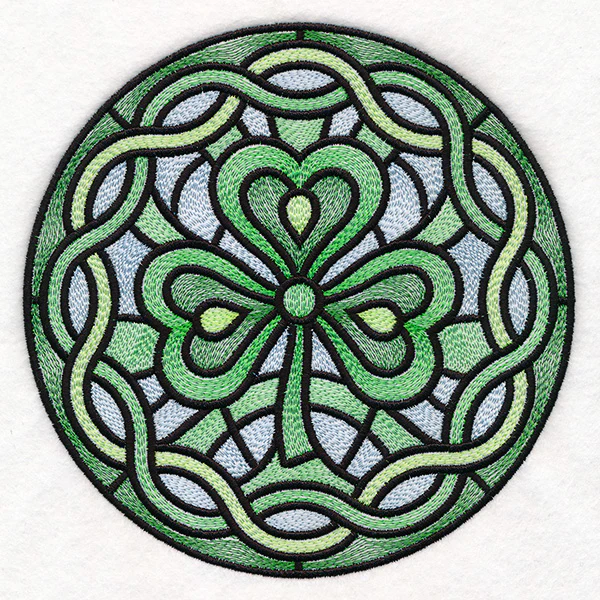 Celtic Shamrock Stained Glass Circle - Image 4