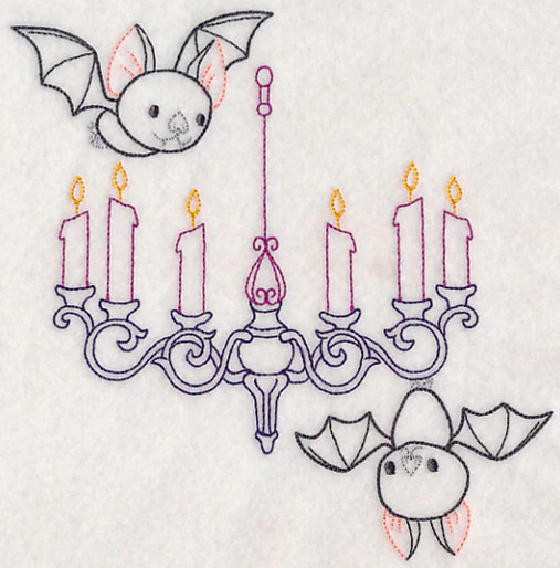 Chandelier and Bats (Vintage) - Image 2