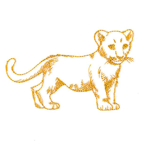 Charming Baby Lion Etching - Image 4