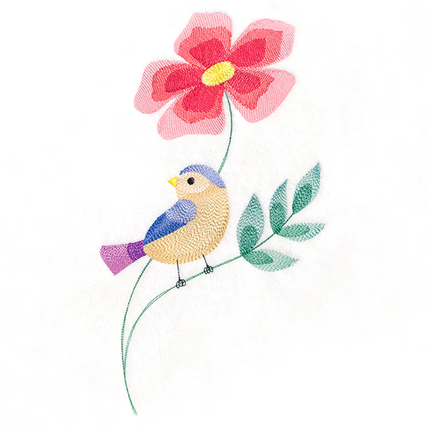 Charming Bird Perched on Petals - Image 6