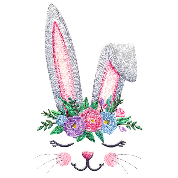 Charming Bunny in Flower Crown - Image 3