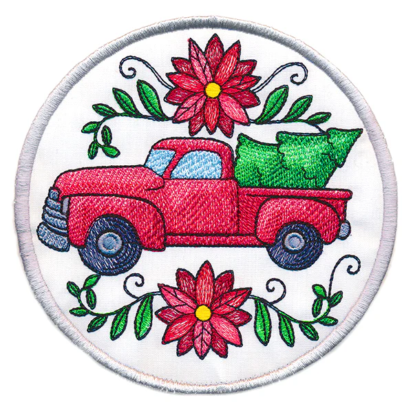 Charming Christmas Retro Truck Trivet (In-the-Hoop) - Image 3