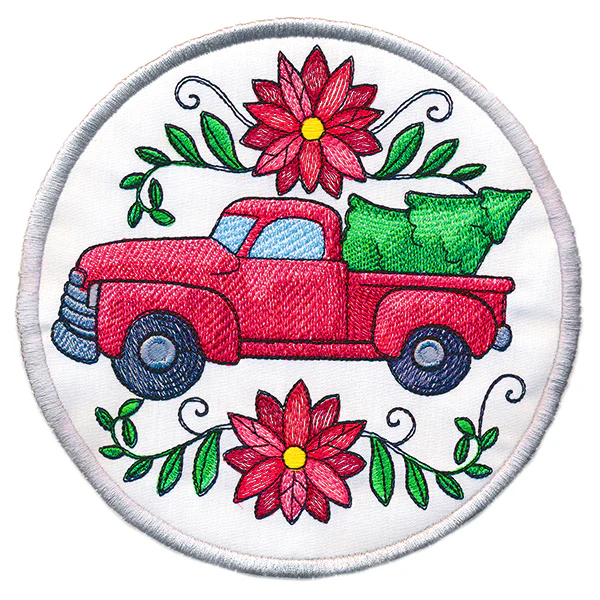 Charming Christmas Retro Truck Trivet (In-the-Hoop) - Image 7
