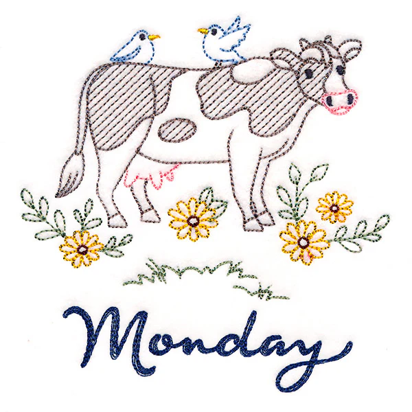 Charming Cow on Monday (Vintage) - Image 3