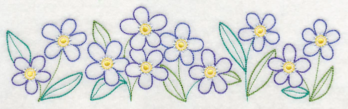 Charming Forget-Me-Not Border (Vintage) - Image 2