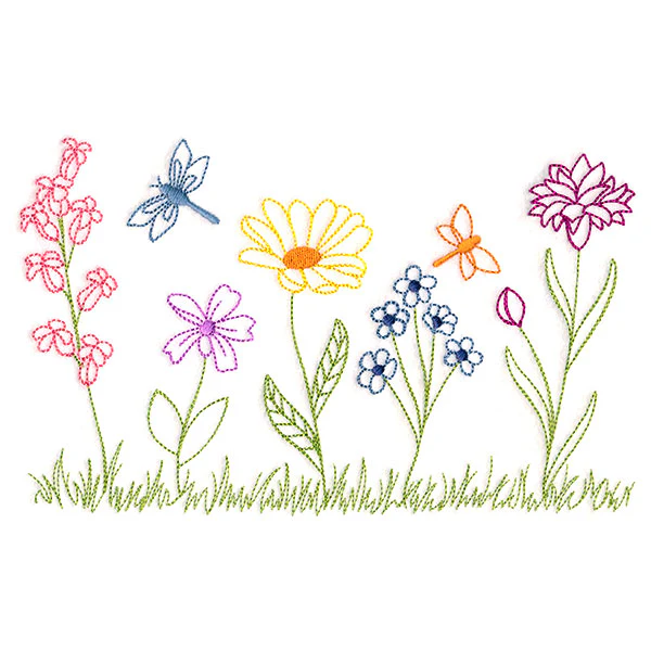 Charming Wildflower Border (Vintage) - Image 2