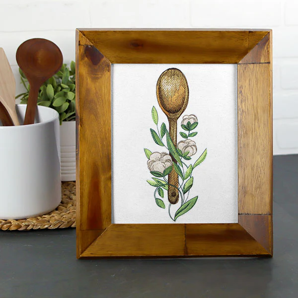 Charming Wooden Spoon & Cotton Feature - Image 2