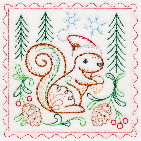 Charming Woodland Christmas - Squirrel (Vintage) - Image 3