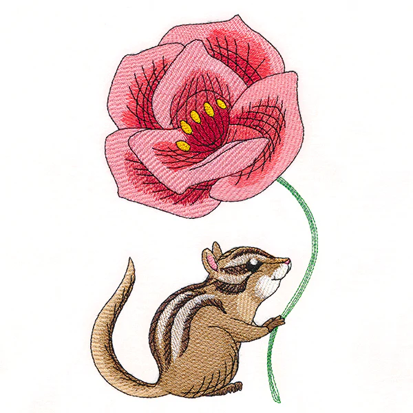 Cheerful Chipmunk with Poppy - Image 2