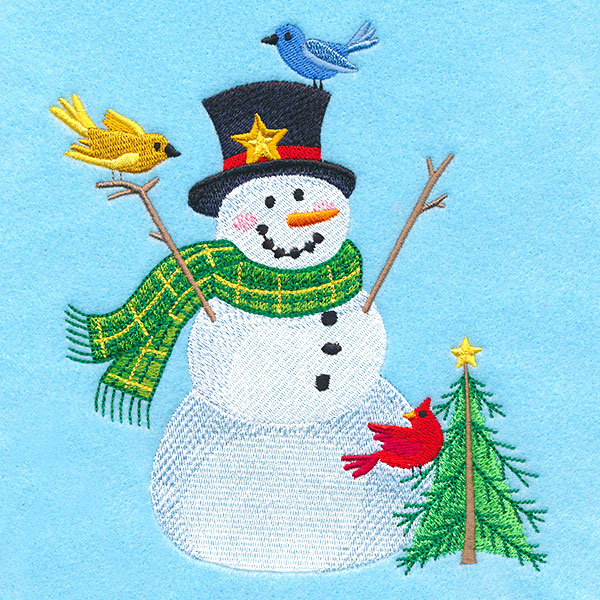Cheerful Country Snowman with Tree - Image 7
