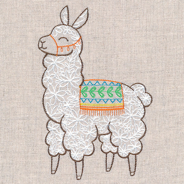 Cheerful Llama in Bloom - Image 4