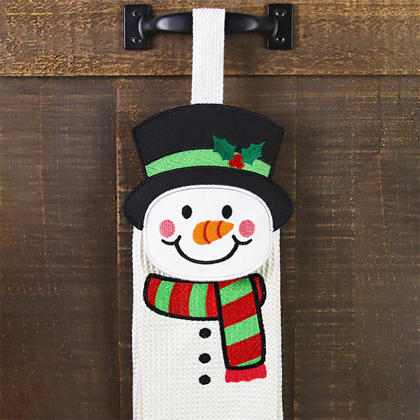 Cheerful Snowman Towel Topper (In-the-Hoop) - Image 5