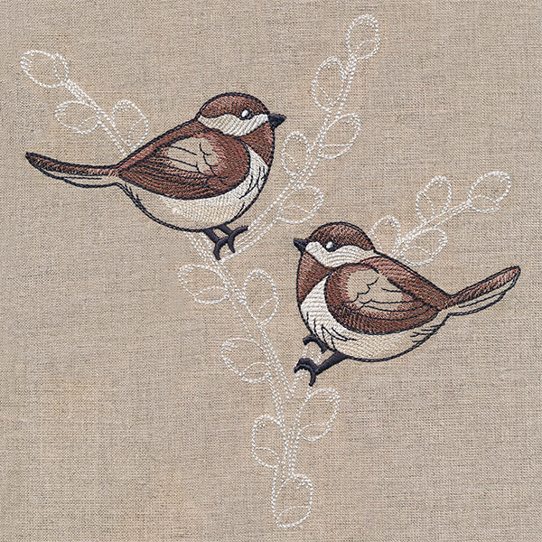 Cheery Chickadees on Branches - Image 6