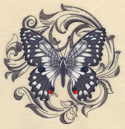 Chequered Swallowtail with Baroque Background - Image 3