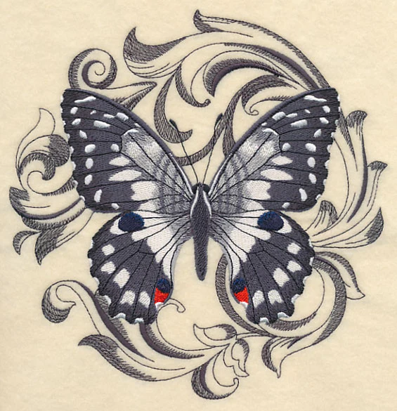 Chequered Swallowtail with Baroque Background - Image 6