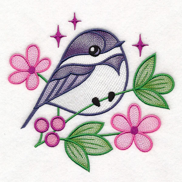 Chickadee and Blooms Pillow Pair - Image 56