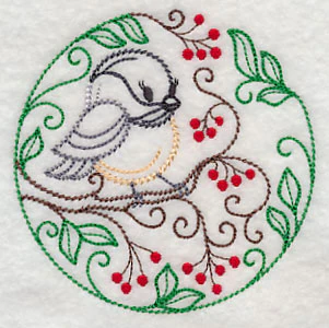 Chickadee and Red Berries (Vintage) - Image 5
