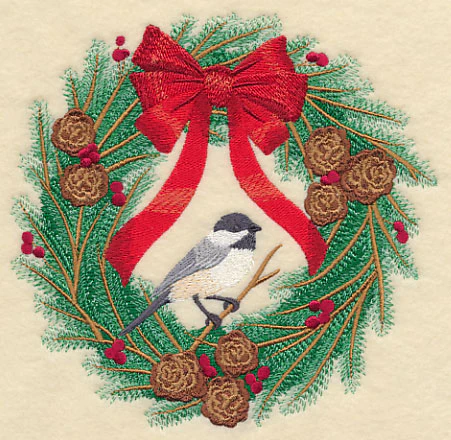 Chickadee-dee Christmas Wreath - Image 3