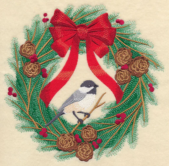 Chickadee-dee Christmas Wreath - Image 5