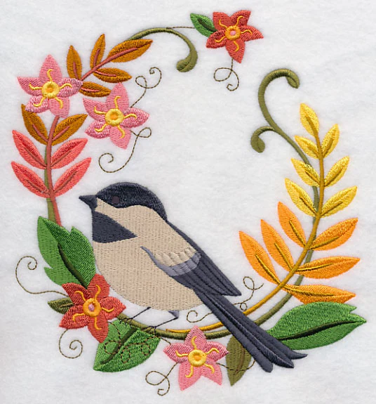 Chickadee in Autumn Wreath - Image 6