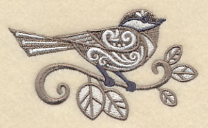 Chickadee with Flourish - Image 3