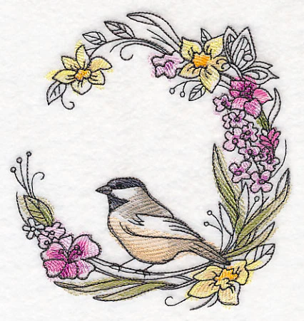 Chickadee Wreath in Watercolor - Image 3