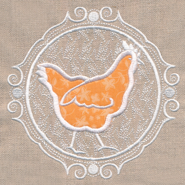 Chicken Cameo (Applique) - Image 4