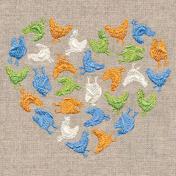Chicken Silhouette Heart - Image 4