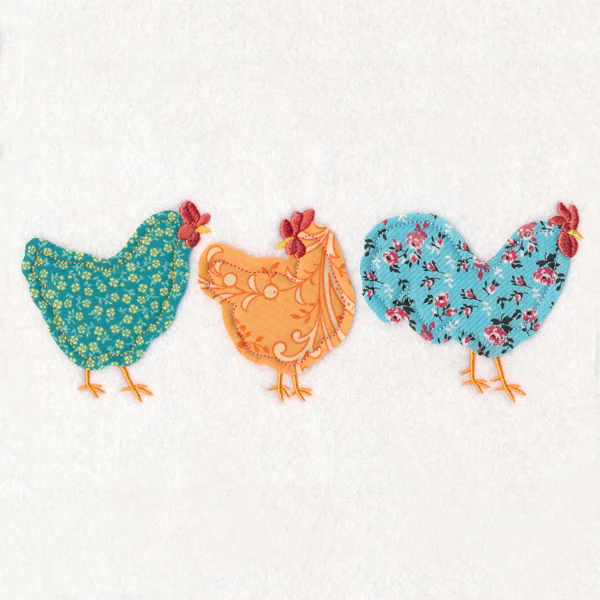 Chicken Trio (Crafty Cut Applique) - Image 2